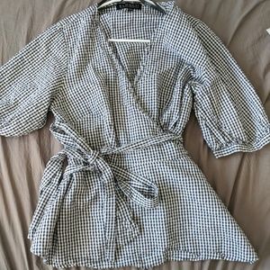 Eloquii Tops - Eloquii Gingham Wrap Top Eloquii Tops - Eloquii Gingham Wrap Top
